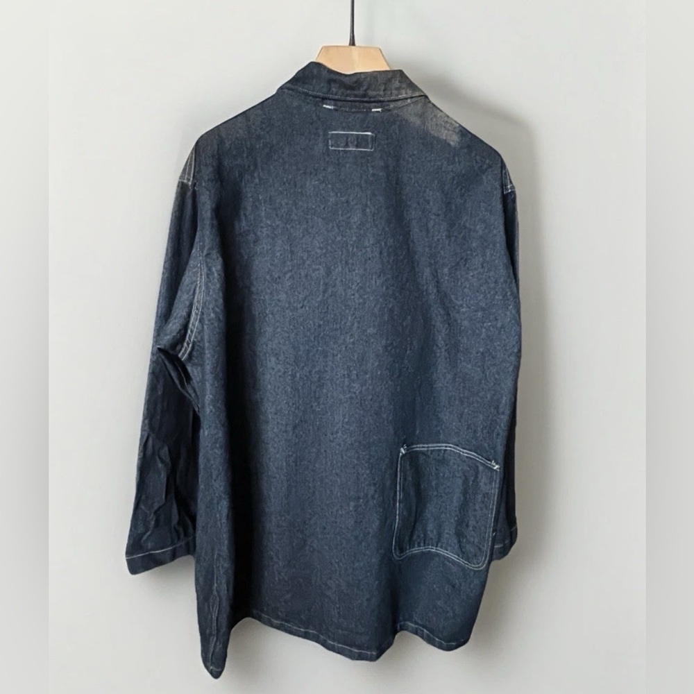 Engineered Garments Workaday Navy Denim Chore Sho… - image 2